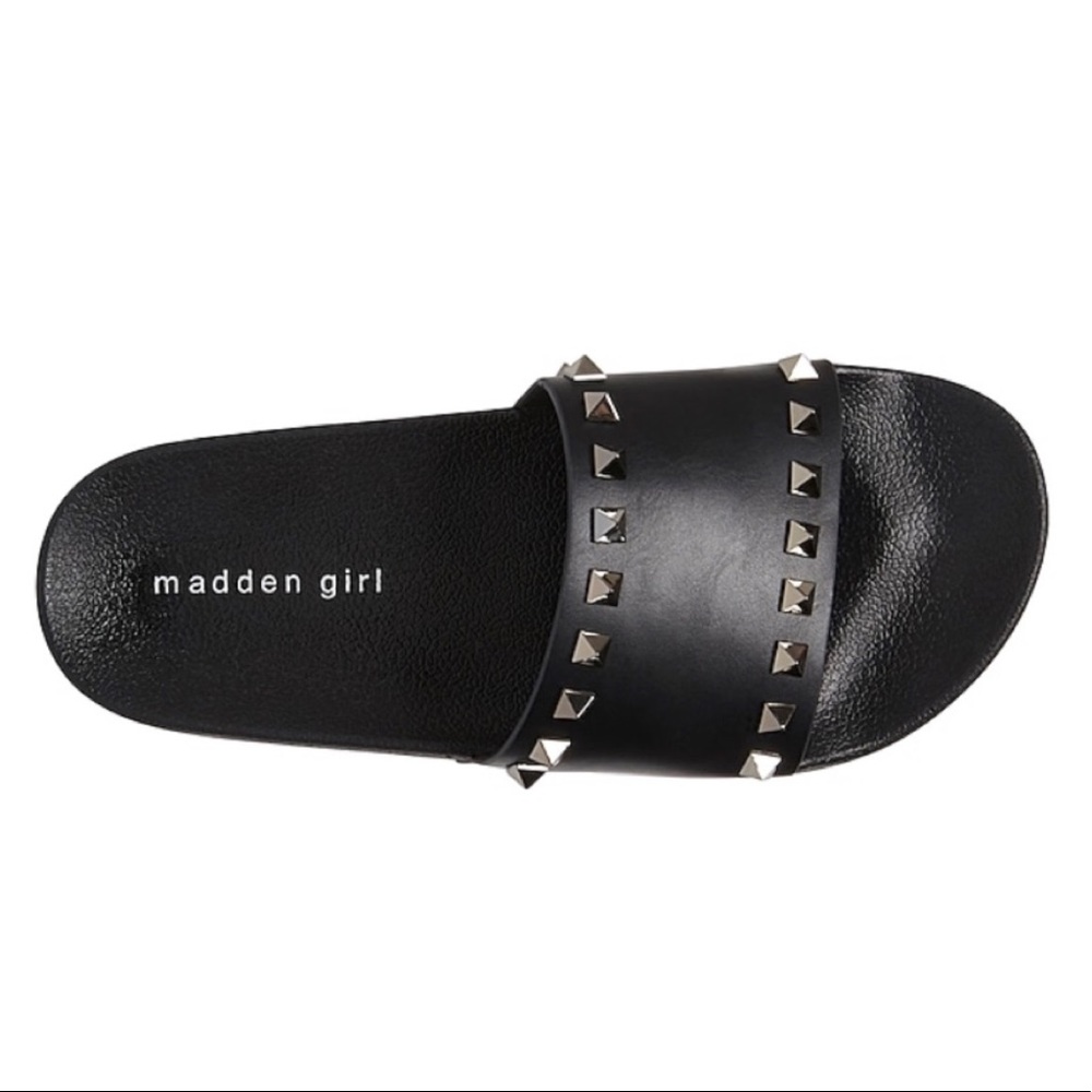 Studded Slide Sandals by Madden Girl